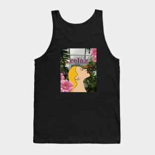 Relax in a Tropical Green House with Me Tank Top